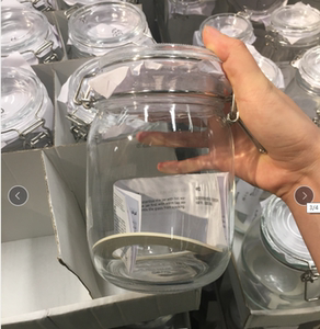 ikea宜家考肯附盖罐储物瓶密封瓶玻璃瓶密封罐梅子酒泡菜国内代购