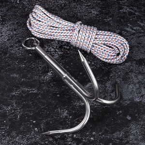 大号不锈钢锚钩三爪钩飞虎爪小渔船锚水草钩水草刀渔具打捞钩