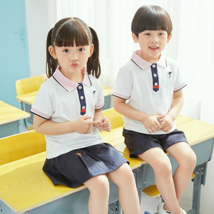 班服韩版学院风男女童夏季短袖套装初中小学生校服幼儿园园服夏装