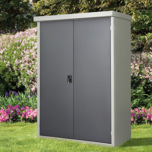 阳台储物柜户外收纳柜露天防晒防雨防锈大容量置物柜庭院铁皮柜子