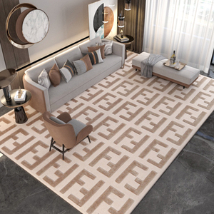 fendi芬迪进口新西兰羊毛地毯卧室别墅可定制客厅地毯轻奢样板间