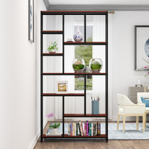 铁艺隔断置物架客厅简约玄关展示架阳台多层花架loft屏风柜书架