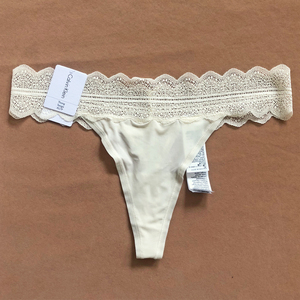 美国正品calvin klein丁字裤性感蕾丝无痕t裤ck内裤女春薄款3779