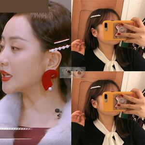 明星大侦探杨蓉同款发夹2021年新款韩版时尚百搭一字夹珍珠发饰女