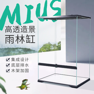 MIUS生态造景雨林缸 热带植物变色龙蜥蜴超白玻璃饲养箱 小中大号