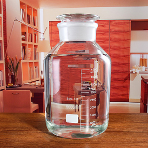 磨砂口密封透明空瓶广口刻度40酿酒坛10斤20斤专用加厚玻璃泡酒瓶
