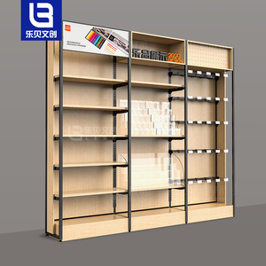 办公用品得力双面货架文具店货架展示架超市文具用品展示柜