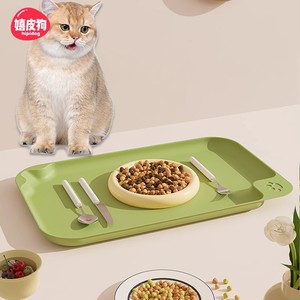 宠物大号餐盘防水防滑餐垫猫咪猫碗吃饭垫子餐具垫狗狗耐脏防漏食