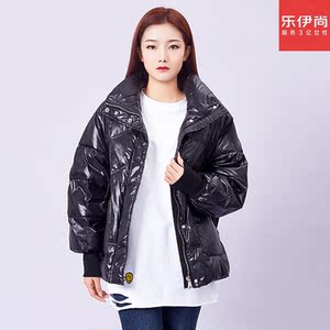 les乐伊尚时尚女装冬季新款宽松简单大方白鸭绒外套百搭羽绒服