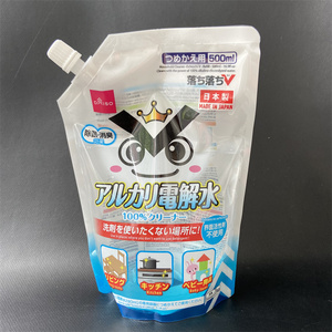 日本大创DAISO进口电解水清洁剂厨房家用去油污除菌替换装500ML袋