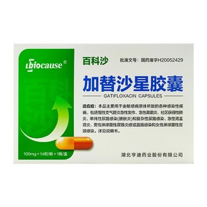 百科沙 加替沙星胶囊 0.1g*14粒