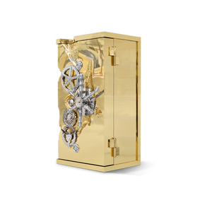 意式轻奢不锈钢密码保险柜高端设计防盗家用珠宝保险柜首饰收纳柜