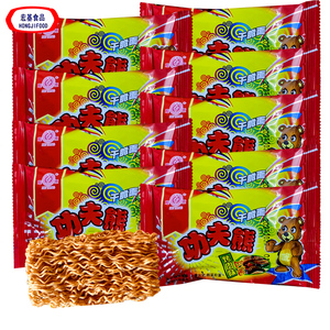 功夫熊干脆面烧烤番茄牛肉味干吃面方便面怀旧小时候校园网红零食