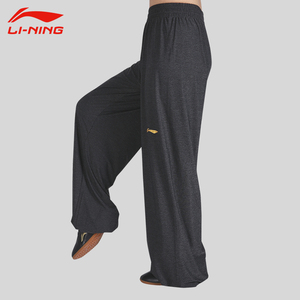 李宁太极裤女春夏太极拳练功裤男武术训晨练居家弹力宽松灯笼长裤