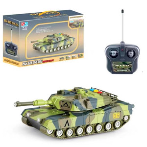 新款林达方向盘遥控坦克玩具车充电模型儿童男孩电动仿真玩具汽车