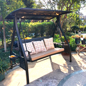 秋千带太阳能夜灯户外庭院室外摇篮阳台吊椅躺椅懒人花园休闲摇椅