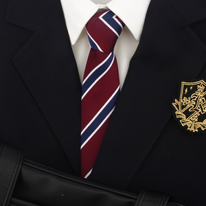 【53款】赤绀金手打条纹纯色领带男女同款制服衬衫学院风jkdk毕业