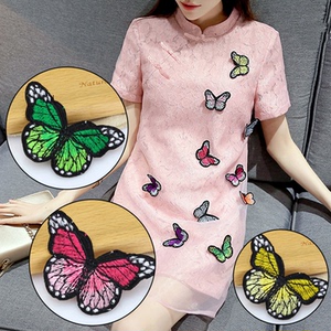 热销小号图案蝴蝶刺绣补丁布贴衣服贴diy服装百搭装饰贴花带背胶