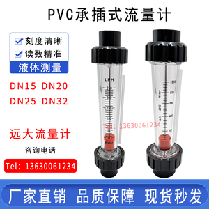 PVC塑料管转子流量计LZS-DN15 20 25 32承插式管道液体水处理设备