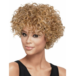 现货外贸假发女短卷发小卷爆炸头套蓬松速卖通欧美假发短发