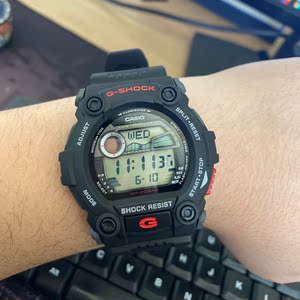 卡西欧湾人男士手表g-7900户外电子表非常耐造皮实带月相潮汐树脂