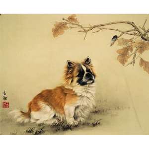 小狗工笔画