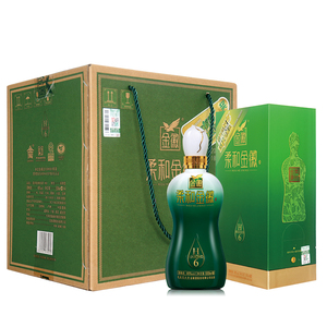 【整箱送三泡台】46度柔和金徽h6浓香型白酒4瓶装