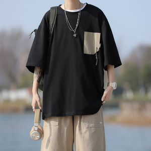 小码男装矮小个子XS码夏季新款短袖t恤男士宽松上衣韩版潮流体恤