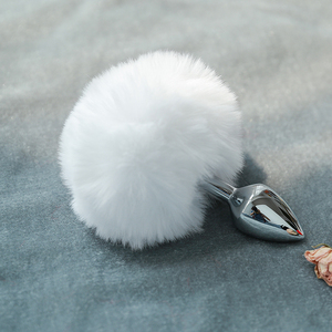 新手兔子尾巴肛塞小小号迷你可爱男女用情趣玩具拉珠sm外出扩肛器