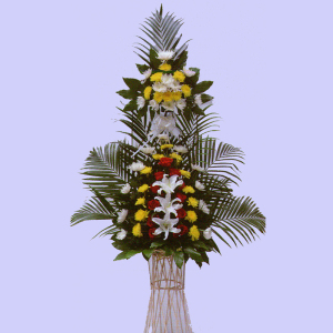 花圈白事葬礼丧礼追悼会殡葬祭奠悼念哀悼死人花篮谁说红颜美9189