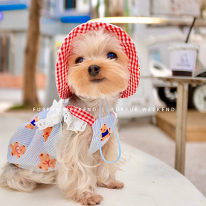 FurFur周末小狗狗衣服宠物连衣裙韩版胸背春夏季小型犬约克夏比熊