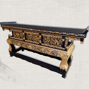 香樟木大供桌中式香条案几寺庙道观仿古贡台佛桌立柜定制玄关神台