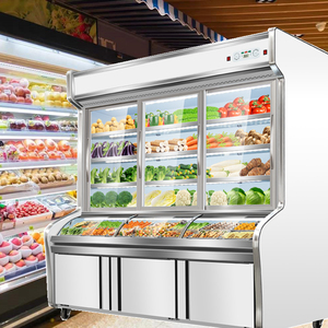 串串凉菜菜品展示柜商用冷藏冷冻点菜柜风幕柜透明玻璃亿汇店铺