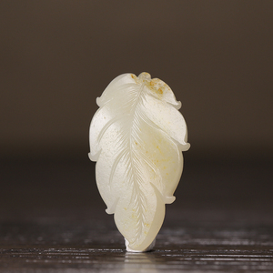 昌泰祥新疆和田玉树叶吊坠白玉籽料男女款挂件金枝玉叶