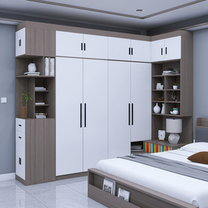 l型衣柜转角家用卧室带边柜组合小户型定制墙角拐角衣帽间储物柜