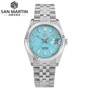 san martin军魂手表定制36mm不锈钢防水机械表商务休闲表sn0058-x