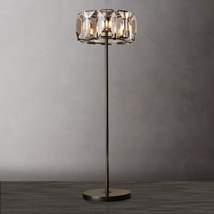 美式落地灯古典复古客厅立式水晶灯卧室书房沙发墙角创意轻奢台灯