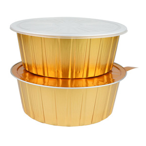 圆形2800ml大容量龙虾酸菜鱼小火锅干锅外卖打包铝箔盒密封锡纸碗