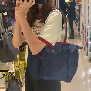 longchamp珑骧女士大号长柄纪念款饺子包龙骧中号手提折叠单肩包