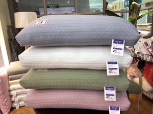 送枕套可拆卸水洗一对拍2日式彩棉热熔枕头定型家用单人枕芯48x74