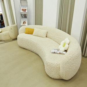 00来之布艺淘宝侘寂风弧形沙发套异形沙发套罩定制定做不规则贵妃