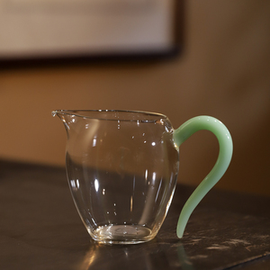 公道杯侧把加厚玻璃耐高温功夫茶具分茶器泡茶杯过滤茶海茶道配件