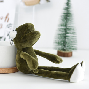 ins芝麻街长腿青蛙正版挂件绿色公仔书包挂饰玩偶钥匙扣抖音男女