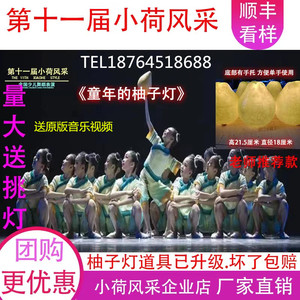 第十一届小荷风采童年的柚子灯舞蹈演出服六一儿童柚子道具表演服