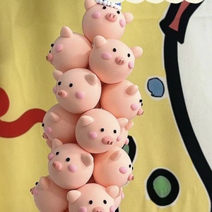 猪猪挤挤盒超轻黏土手工diy自制粘土可爱气球捏泥巴橡皮泥小猪塔