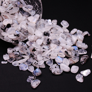 易晶缘水晶原石天然白色蓝月光石碎石摆件小颗粒矿石鱼缸石盆栽