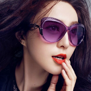 范冰冰代言巾白莎太阳镜女蝴蝶造型近视防紫外线偏光墨镜t6858