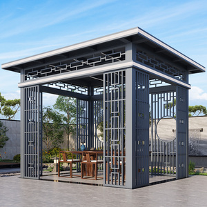 可定制户外凉亭花园新中式别墅天台院子室外遮阳棚铝合金中式亭子