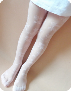 女童连裤袜 儿童超薄丝袜白色 宝宝舞蹈长筒袜 学生打底袜子薄款
