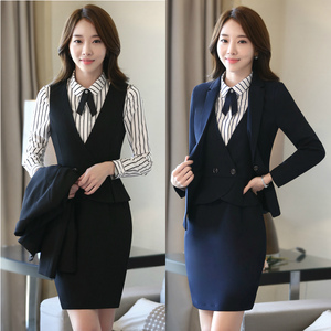 餐厅服务员工装六福珠宝销售工作服珠宝店职业装秋女套装2020新款